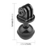 Aluminum Ball Head Adapter for Gopro Insta360 Dji Action Cameras - 2.5cm Diameter - Red