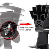 Eco-friendly Heat Powered Stove Fan for Wood / Gas / Pellet Stoves - Rose Red