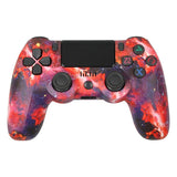 Wireless Bluetooth Game Controller for Ps4 with Dual Vibration and Light Strip - Star Red