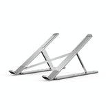 Adjustable Laptop Stand - Portable Folding Height Increase Heat Dissipation - Silver