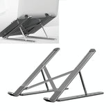 Adjustable Laptop Stand - Portable Folding Height Increase Heat Dissipation - Silver