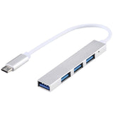 4-Port Usb-C Hub Adapter With Usb 3.0 - Silver
