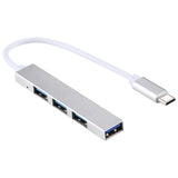 4-Port Usb-C Hub Adapter With Usb 3.0 - Silver
