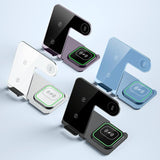 15W 3 In 1 Aluminum Wireless Charger - Silver