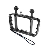 Aluminum Dual Handheld Diving Light Arm Mount for Action Cameras - Silver