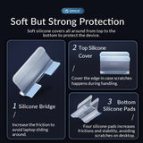 Space-saving Vertical Laptop Stand - Compact Design - Silver