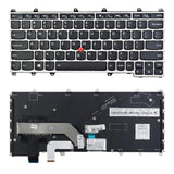 Backlit us Keyboard for Lenovo Thinkpad Yoga 260 / 370 / X380 - Silver