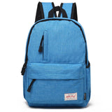 Multi-function Canvas Laptop Backpack - Fits 15.6 Macbook Samsung Sony Dell Alienware Chuwi Asus Hp - 42x29x13cm - Baby Blue