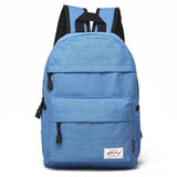 Versatile Canvas Laptop Backpack for 13-15 Inch - 36x25x10cm - Baby Blue