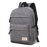 Versatile Canvas Laptop Backpack for 13-15 Inch - 36x25x10cm - Baby Blue