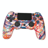 Wireless Bluetooth Game Controller for Ps4 with Dual Vibration and Light Strip - Green Eye Skull