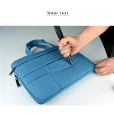 15.6 Inch Laptop Tablet Bag with Multiple Pockets and Soft Oxford Cloth Handle - Navy Blue