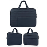 15.6 Inch Laptop Tablet Bag with Multiple Pockets and Soft Oxford Cloth Handle - Navy Blue