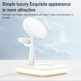 15W Wireless Fast Charger With 360° Rotating Holder - White
