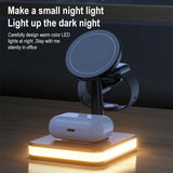 15W Wireless Fast Charger With 360° Rotating Holder - White