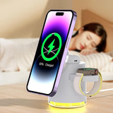 15W 4 In 1 Foldable Magnetic Wireless Charger - White