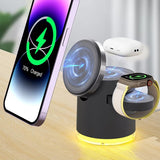 15W 4 In 1 Foldable Magnetic Wireless Charger - White