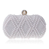 Party Pearl Handbag Women Fashion Crossbody For Banquets & Events - White
