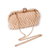 Party Pearl Handbag Women Fashion Crossbody For Banquets & Events - White