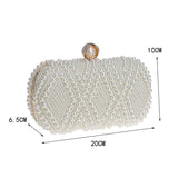 Party Pearl Handbag Women Fashion Crossbody For Banquets & Events - White