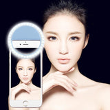Adjustable Clip Beauty Light for Smartphones - Usb Cable - White