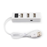 4-Port Usb 2.0 Hub With Switch - White