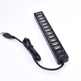 12-Port Usb 2.0 Hub For Laptops And Netbooks - White