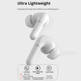 Wireless Bluetooth 5.2 Earphones with Anc & Enc Noise Reduction - White
