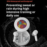 Wireless Bluetooth 5.2 Earphones with Anc & Enc Noise Reduction - White