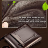 2 In 1 Men Pu Leather Shoulder Bag Handbag - Brown