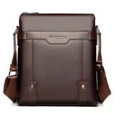 2 In 1 Men Pu Leather Shoulder Bag Handbag - Brown