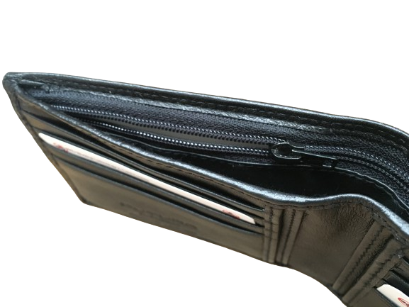 Men's Accessories: Futura Mens RFID Slim Genuine Leather Wallet - Black