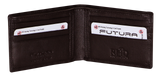 Men's Accessories: Futura Mens RFID Slim Leather Wallet - Brown