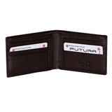 Men's Accessories: Futura Mens RFID Slim Leather Wallet - Brown