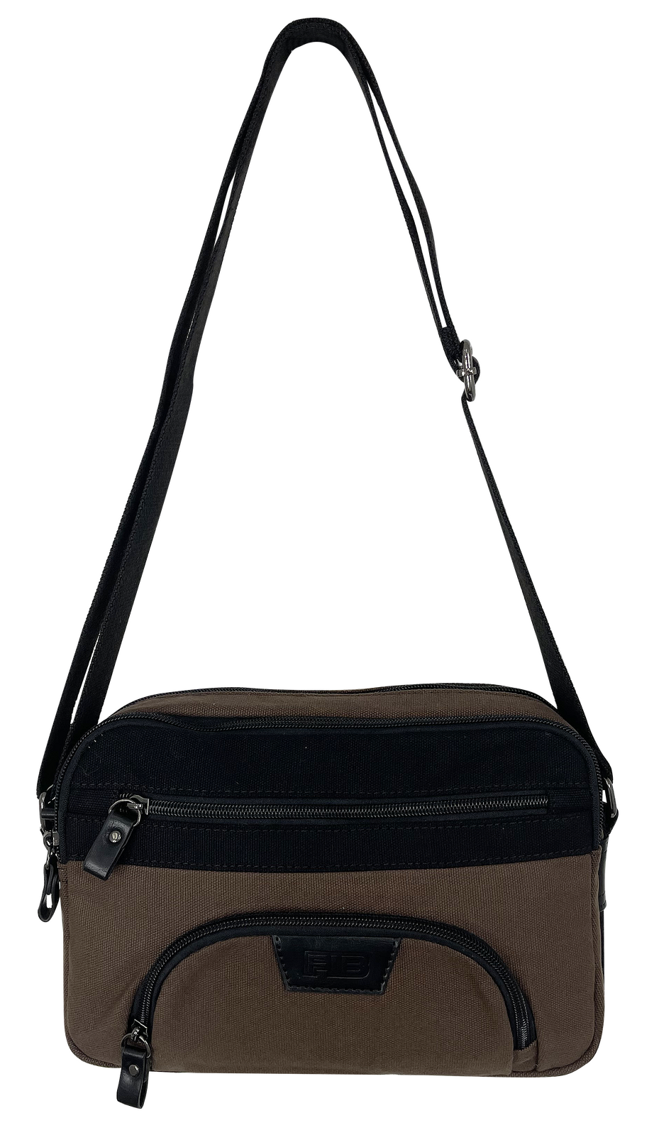 Men's Accessories: FIB Byron East West Sling Shoulder Bag Travel Adjustable Strap - Brown