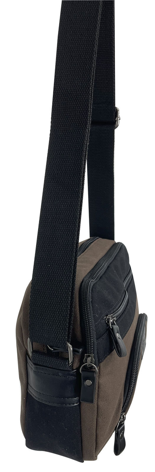 Men's Accessories: FIB Byron East West Sling Shoulder Bag Travel Adjustable Strap - Brown