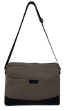 FIB Byron Canvas Laptop Messenger Bag Travel Shoulder Sling - Brown