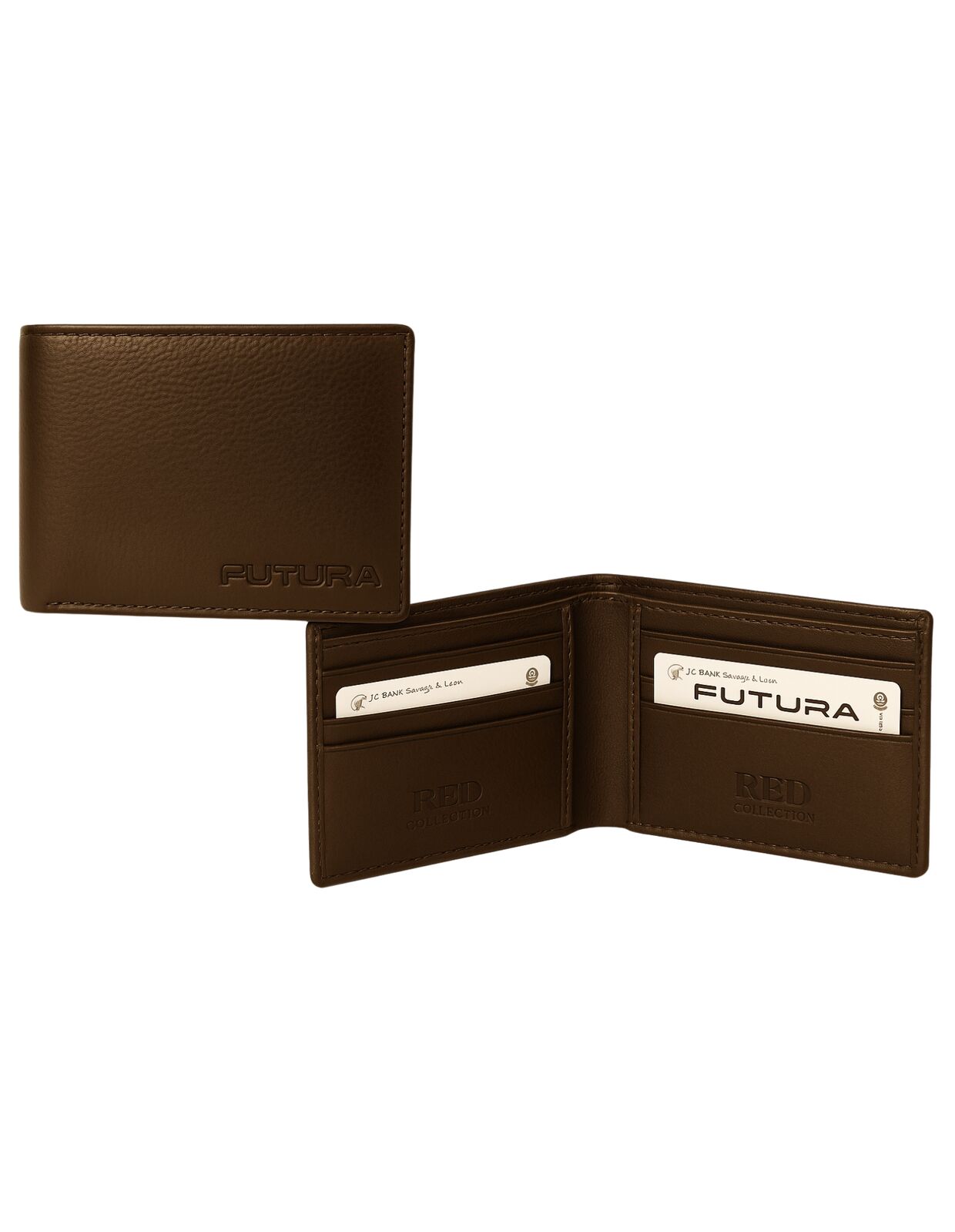 Men's Accessories: Futura Mens RFID Protected Slim Genuine Leather Wallet - Tan