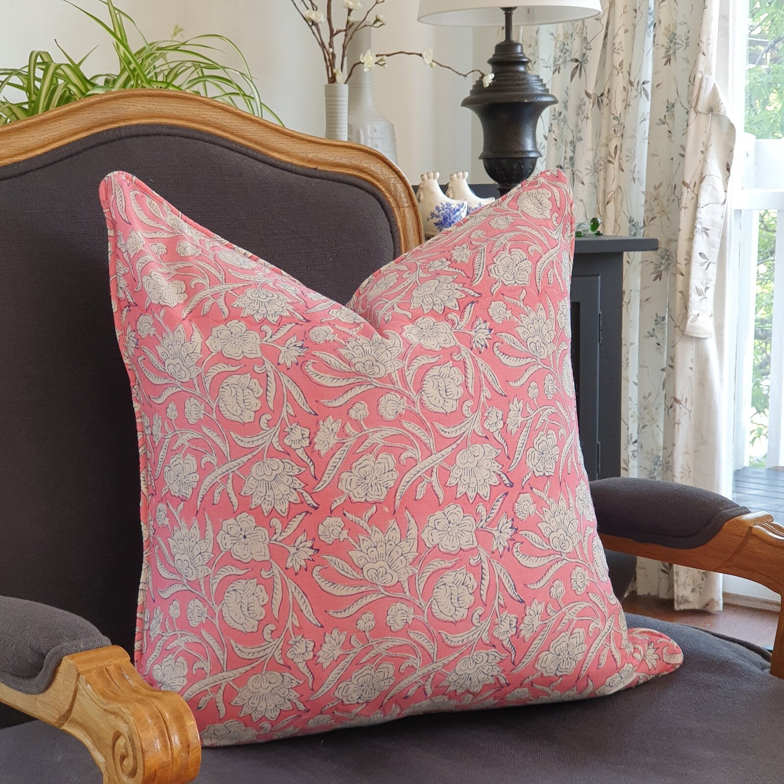 Kolka Pastel Pink Decorative Soft Cotton Voile Decorative Cushion Cover Only - Pink