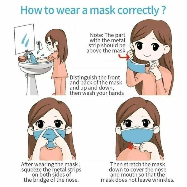 Wellness Accessories: 50x Disposable Surgical Face Mask Dust Mouth Guard 3 Ply Air Purifying