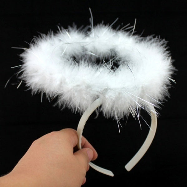 Costumes & Accessories: ANGEL HEADBAND Fairy Halo Hair Hoop Costume Dress Up Party Xmas Headpiece