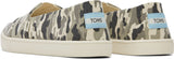 TOMS Womens Casual Canvas Slip On Sneakers Shoes Espadrilles Flats - Army Camo Camouflage - US 9