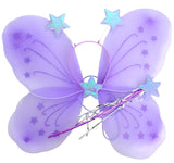Costumes & Accessories: Girls Kids Angel Fairy Butterfly Wing Fancy Princess Costume Party Prop - Purple