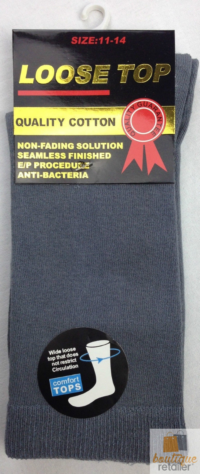 10x Pairs COTTON Rich LOOSE TOP SOCKS Medical Circulation Diabetic Comfort BULK -  - - 11-14