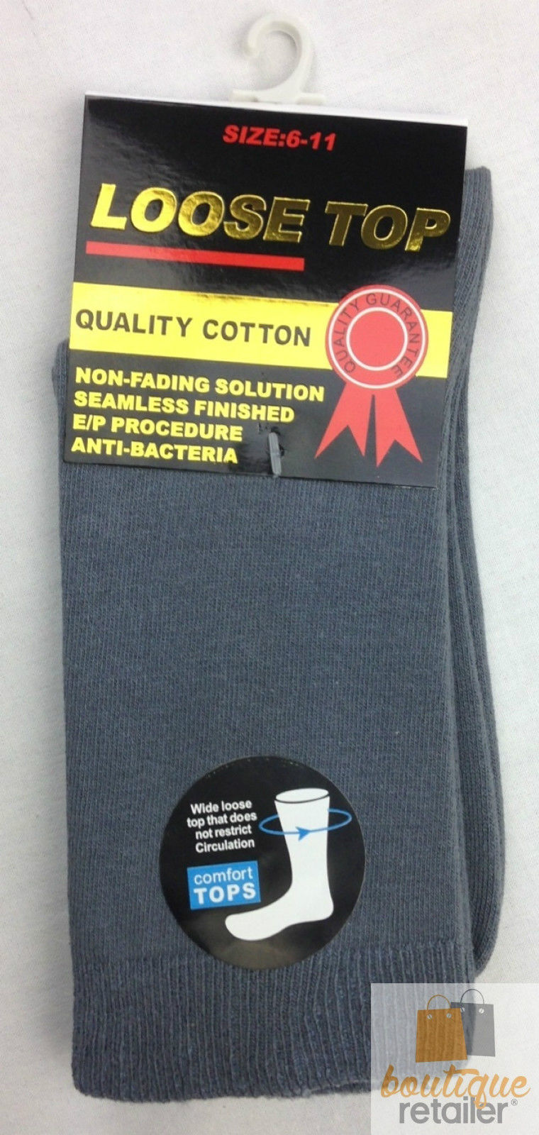10x Pairs COTTON Rich LOOSE TOP SOCKS Medical Circulation Diabetic Comfort BULK -  - - 6-11