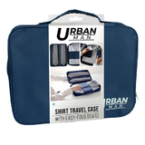 Packing Organisers: Urban Travel Shirt Organiser Bag Case Pouch w/ Fold Board 36cm x 26cm x 5cm in Blue