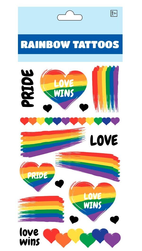 Tattoo Suppliers: 17x Rainbow Tattoos Pride Temporary Waterproof Gay Pride Stickers Mardi Gras