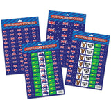 Party Supplies: Australian Flag Stickers  4x A4 Sheets of Festive Stickers for Australia Day Celebrations