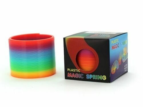 Novelty Gifts: Rainbow Color Neon Colours Magic Spring Slinky Slinkie Psychedelic Kids Toy