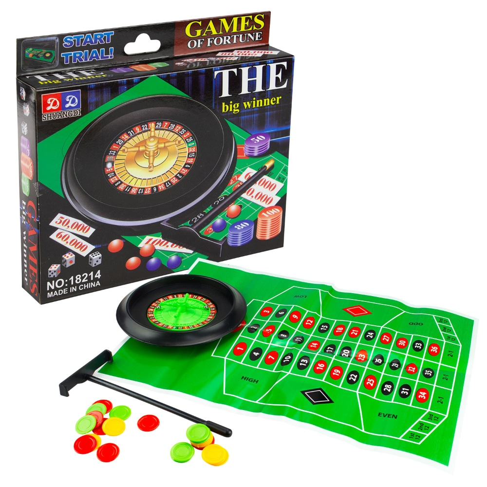 Board Games: Games Of Fortune The Big Winner Wheel & Ball Game Casino Spinner Party - Roulette